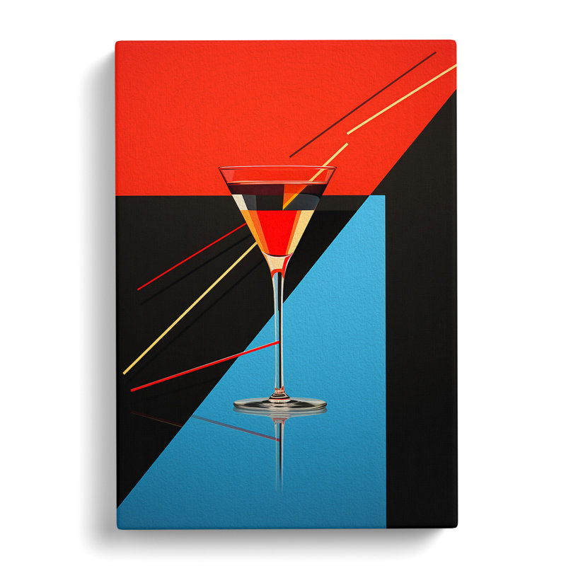 Cocktail Constructivism - Wrapped Canvas Print, 60cm H x 40cm W x 3cm D