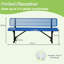  Banc de pique-nique en métal 72,2 po x 23,9 po x 30,9 po-135574209