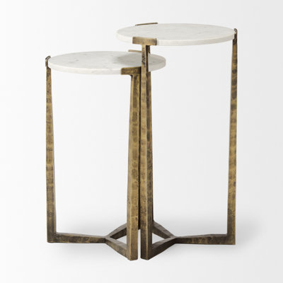 Marble Top End Table Set