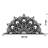 Stunning Decorative Metal Wall Accessory, Black Finish, 63.0 x 30.3 inches | 100% Metal Construction, Thickness: 0.05 inches | Ideal for Home Decor, Modern Aesthetic, Durable and Stylish Accent Piece