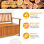 Grand banc de rangement en bois d'acacia