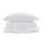 Ensemble de literie pour lit très grand 100% satin de coton blanc 5 pièces-114642902-114642903
