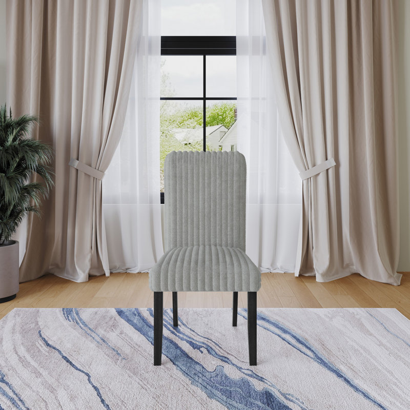 Chaise de salle à manger Guymon, Gris clair