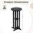 21.5" Round Patio Bar Table with Slatted Table Top-1142269451