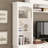 104.3 '' W Entertainment Centre Equipped With Bookcase Open Shelves Multi Size Drawers Glass-2083483591