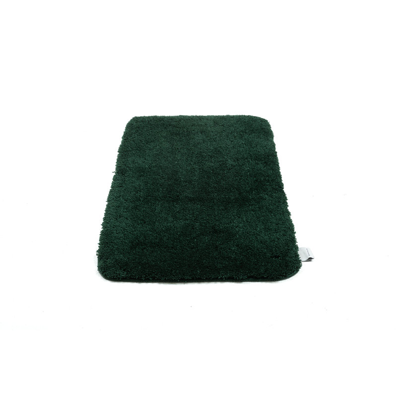 Rectangle Bath Rug, 70 x 120 cm, Dark green