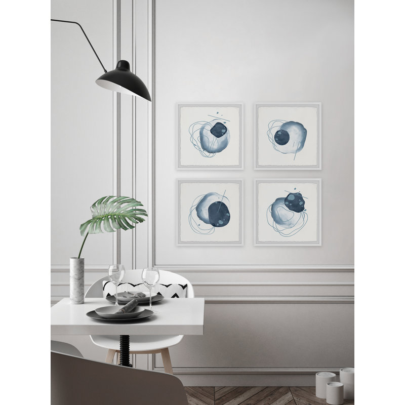 Bottom Border - 4 Piece Single Picture Frame Painting Set, 30cm H x 30cm W x 3.81cm D