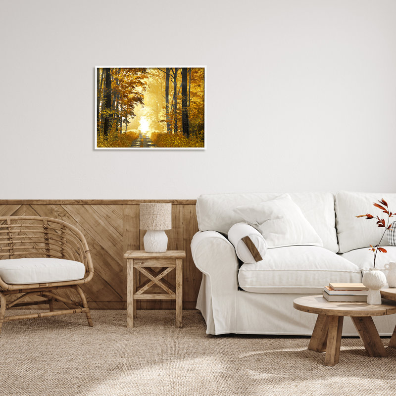 «Stupell Industries Autumn Path Landscape», art mural sur toile par Derek Scott, H 24 po x l 30 po x P 1,5 po