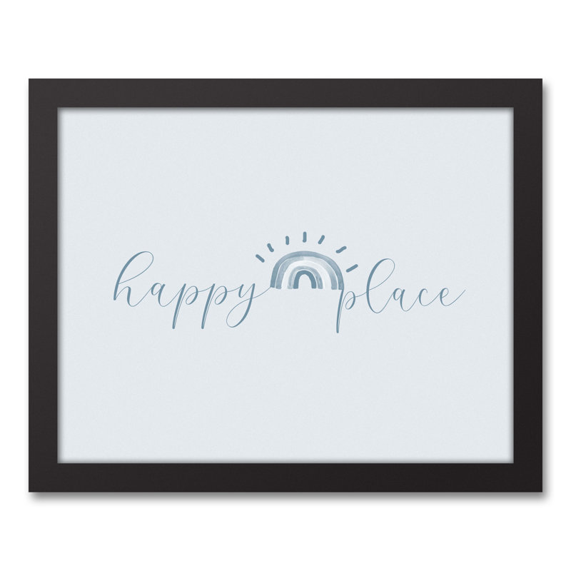 Happy Place, art encadré, H 15,75 po x l 12,75 po x P 1,75 po