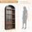 Bookcase 5 Shelf Arched Bookshelf 71.65in Tall Bookcase Farmhouse Display Storage Rack Wooden Bookshelves for Home Office, Living Room-2028144013