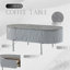 Table basse grise et brillante grise