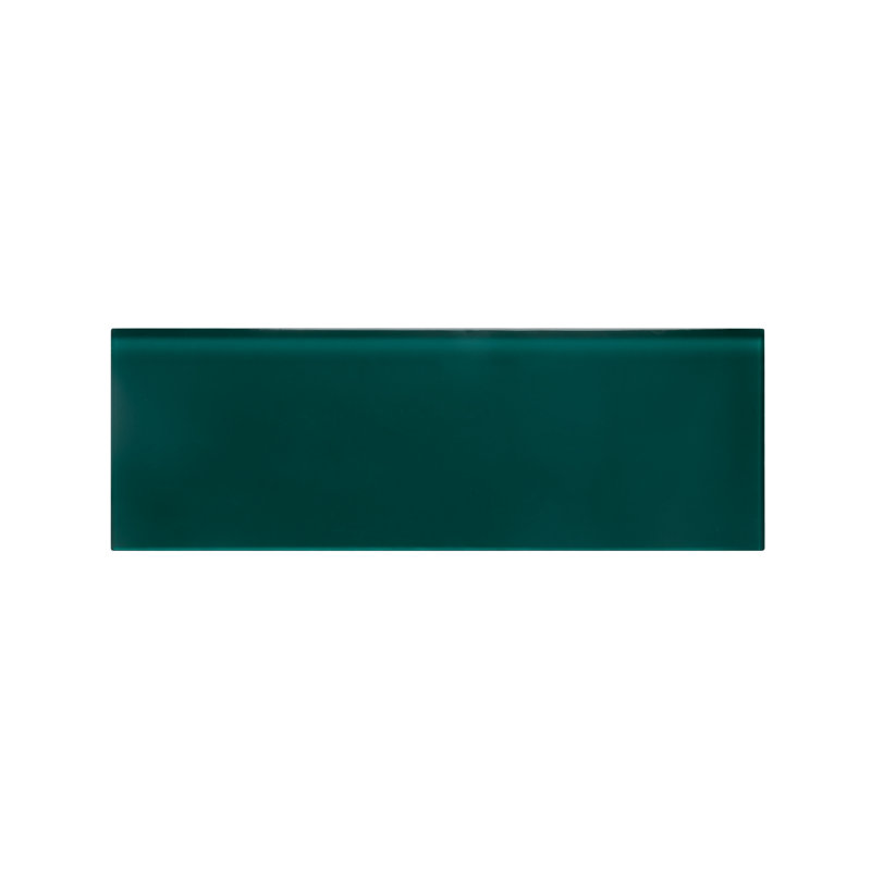 Premium 4" x 12" Glass Subway Tile, Teal