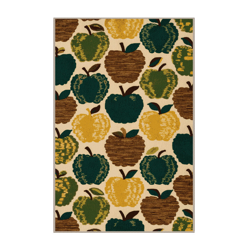  Tapis lavable avec pommes et sucre, Tapis de couloir 2 pi x 4 pi