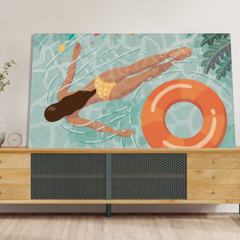 Beach Babes IV - Peinture, L 30 po x H 18 po, Toile tendue