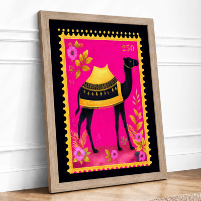 Camel In Gold Retro - Print