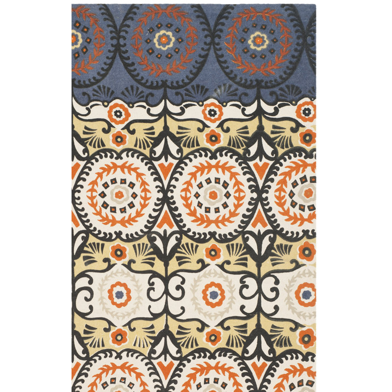 Tapis en coton tissé à la main Allison Cedar Brook, Rectangle 2 pi 3 po x 3 pi 9 po