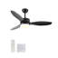 Ventilateur de plafond 52 po intérieur / extérieur avec ensemble de lumières DEL - noir