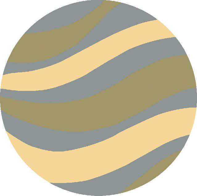 Jordan Striped Indoor Rug, Round 5'3"