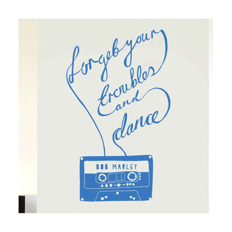 Entertainment Wall Decal, Blue