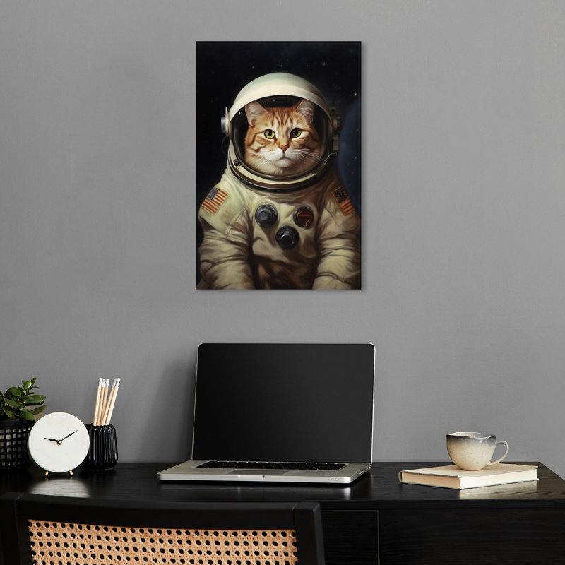 «Astrocat Canvas Quirky Cat» par Notoriart, Toile tendue, H 15 po x l 10 po