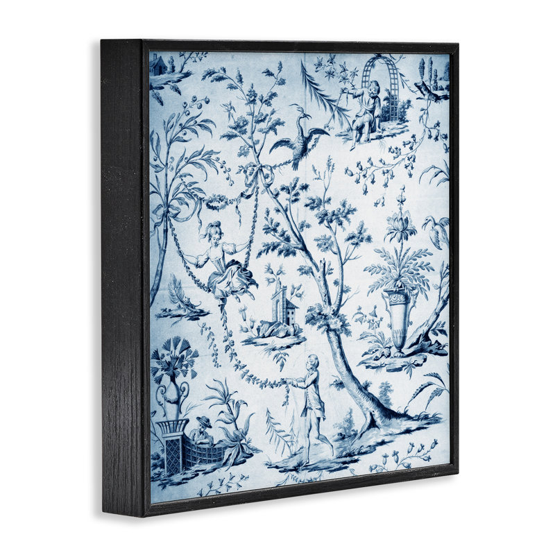 Scène de toile rétro, estampe numérique, design par Vintage Hustle, Giclée encadrée noir minuit, H 12 po x l 12 po