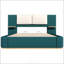 Grand lit plateforme tapissier avec panneau-285776423-285776425