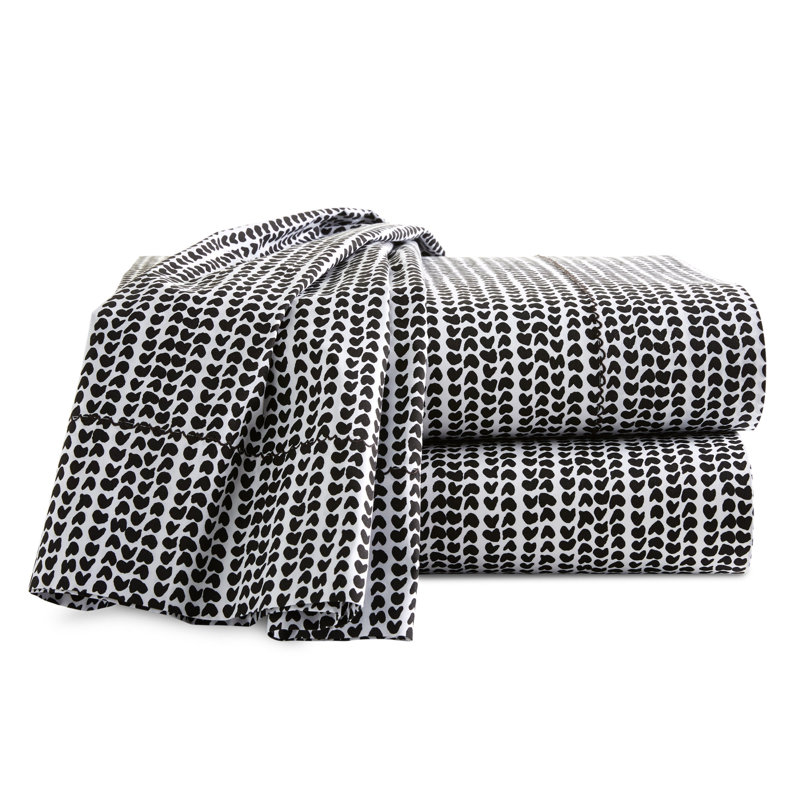 Hableland 200 Thread Count Abstract 100% Cotton Sheet Set, Queen Sheet Set + Fitted Sheet + 2 Pillowcases