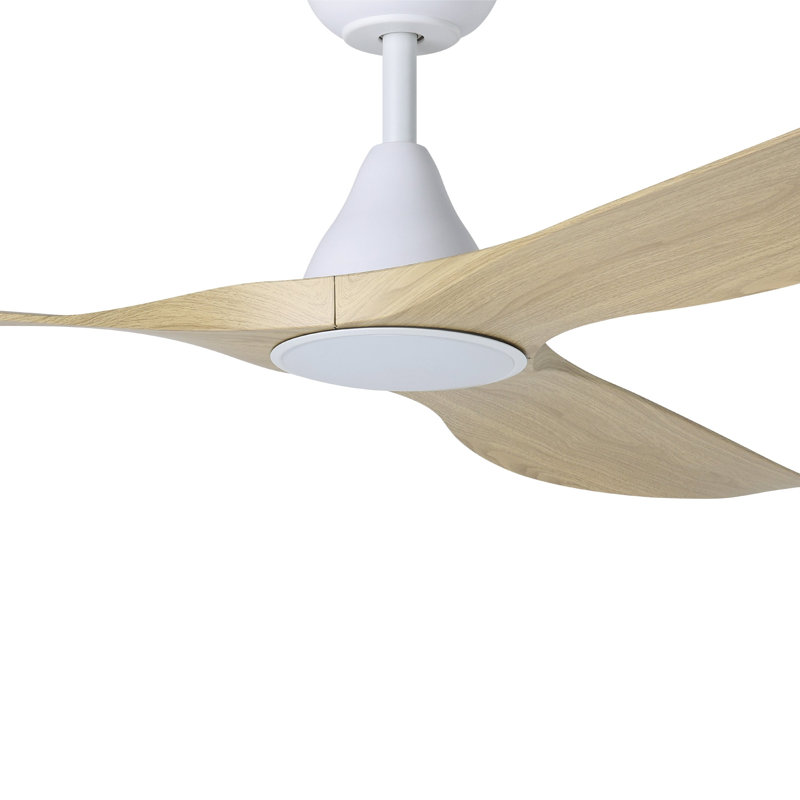 Syeed Ceiling Fan, 60", Oak, White