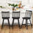 18.1" W Swivel Solid Wood Counter Stool (Set of 3)