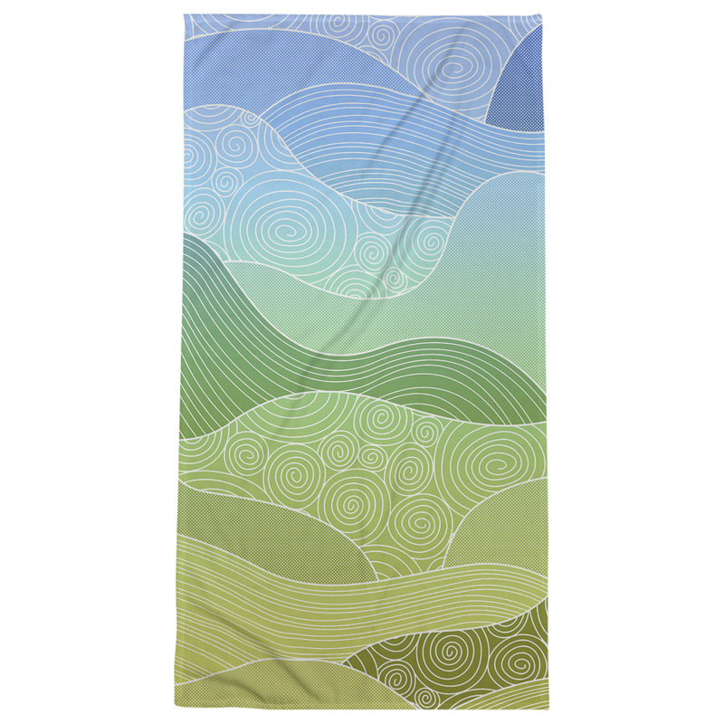 Katelyn Elizabeth Bath Towel, Blue/Yellow
