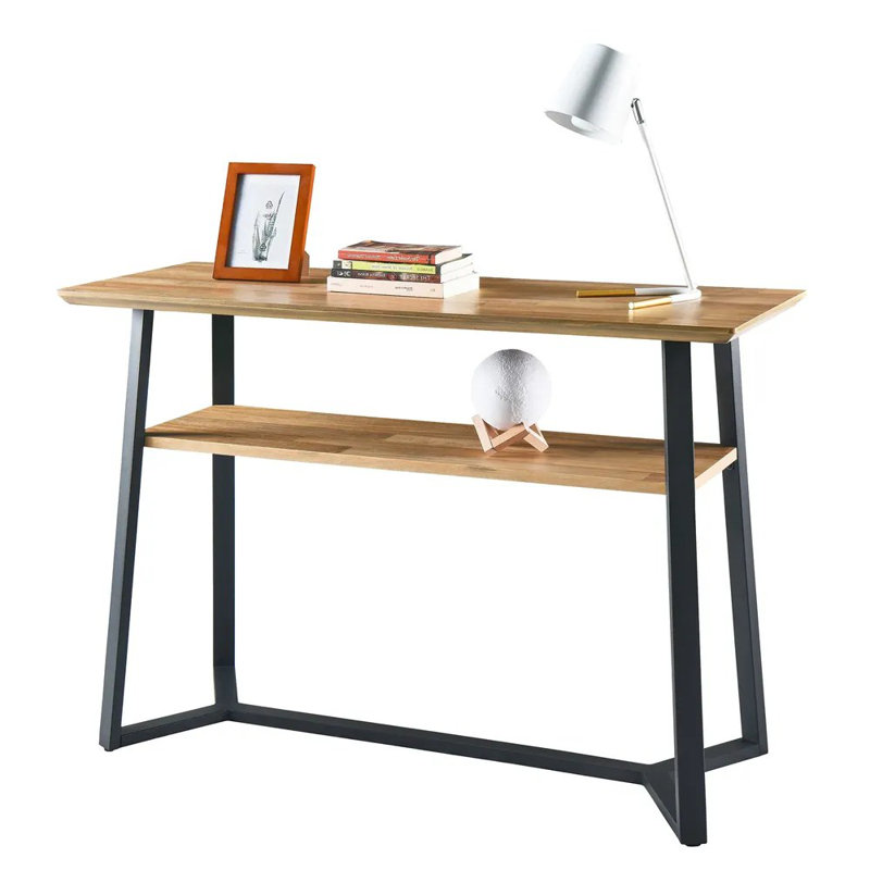 Table Narrow Sofa Table With Shelf, 2-tier