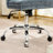 Light Blue Office Chair, Modern Chenille Upholstered Tufted Button Home Office Chair, With Chrome Metal Base, Adjustable Desk Chair Swivel Office Chair-1194598394