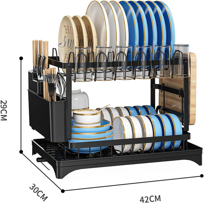 Stainless Steel Two Tier Dish Rack