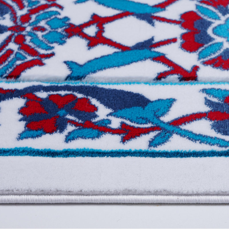 Tapis oriental bleu / rouge, Rectangle 5 pi 3 po x 7 pi 6 po