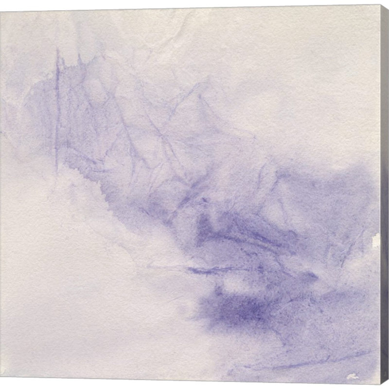 «Crinkle Mauve» par Chris Paschke - peinture sur toile tendue, H 12 po x l 12 po x P 1,5 po, Toile tendue