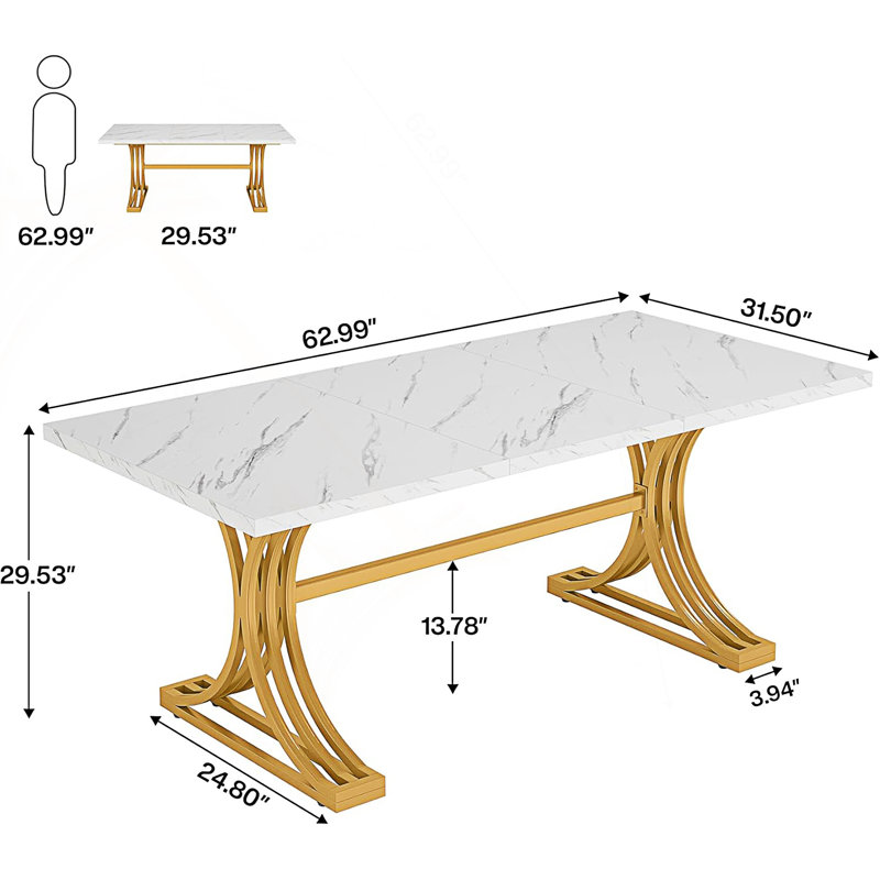 Bureau de direction moderne, grand bureau d'ordinateur avec pieds en X élégants