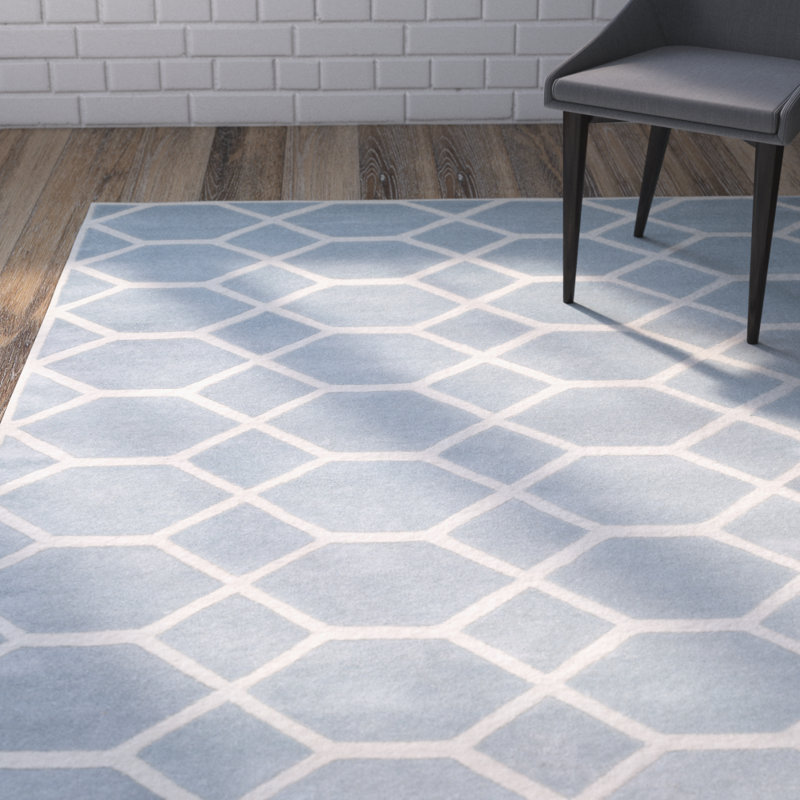 Deedie Hand Tufted Wool Geometric Rug, Rectangle 8' x 10'