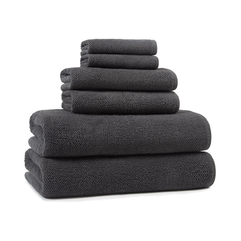 Cotton Plush Hand Towel, Charcoal