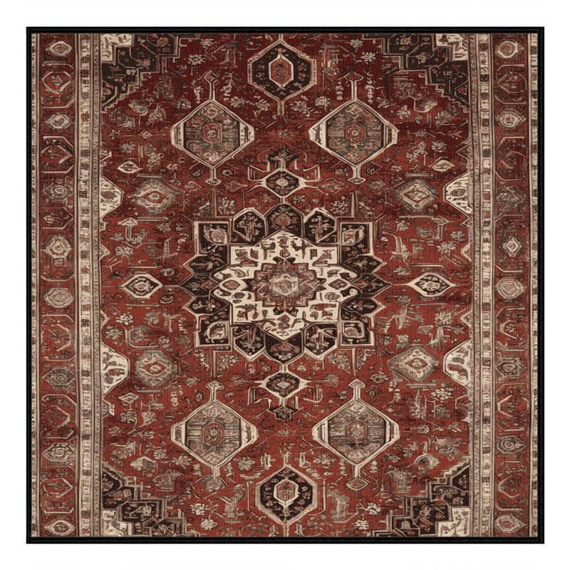 Tapis brun lavable à la machine, Carré 4 pi