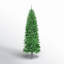 Arbre de Noël artificiel pin vert avec lumières claires/blanches-1439376880