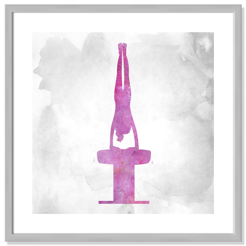 Gymnastique 1, H 23,5 po x l 23,5 po x P 1,19 po, Encadré de boîte argent