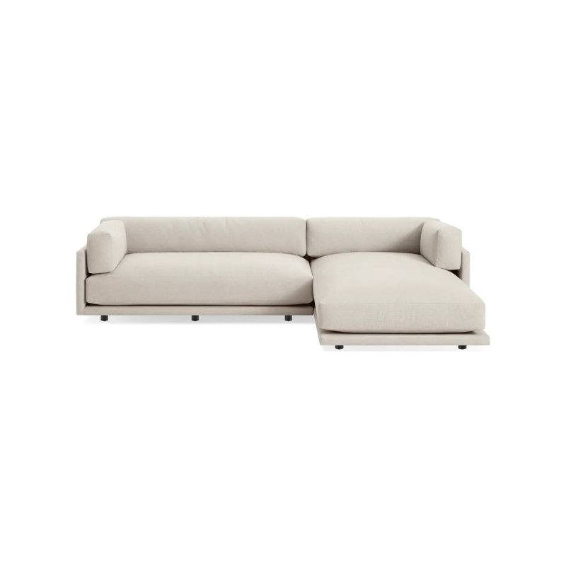 Sunday Chaise Sectional, Right Hand Facing, Sanford Natural Linen