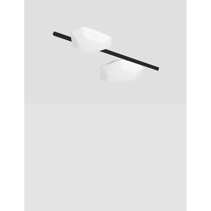 Modulor Ceiling/Wall Lamp 1 White Matt Painted Brass L3299 Ul, 2700K, Matte Black