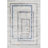 Jayden-Scott Geometric Gray/Blue Area Rug