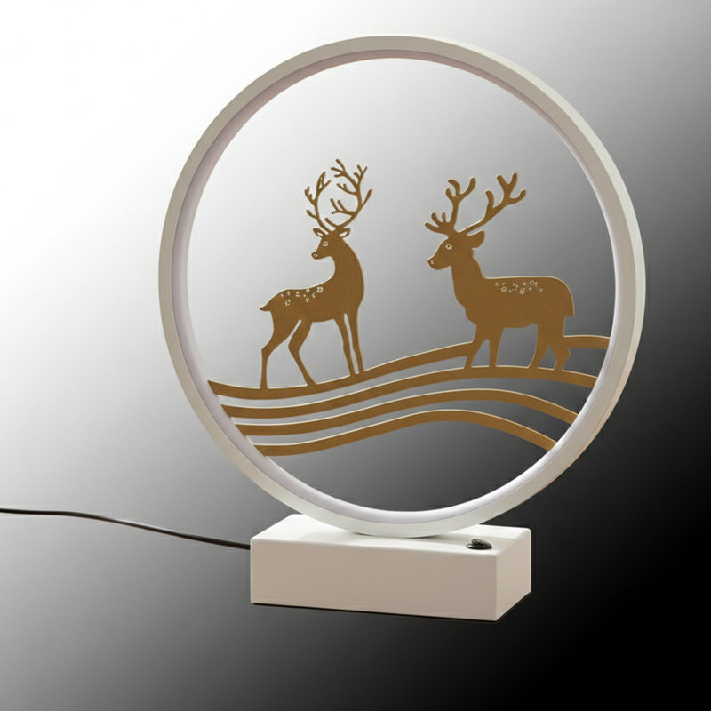 Lampe de table à DEL Selene Silhouette, Porcelaine