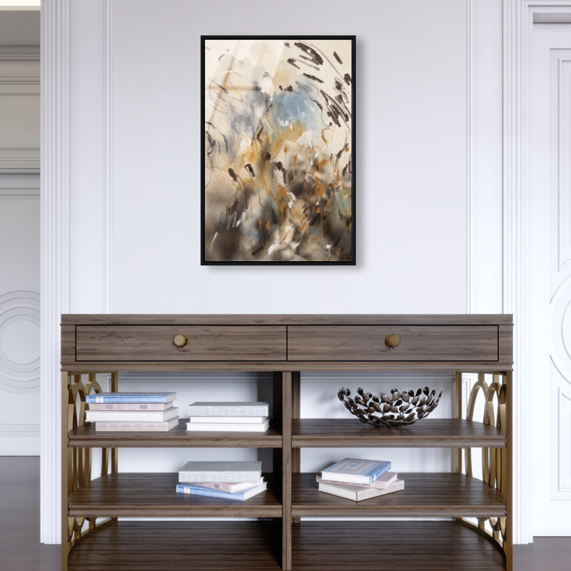 Leave it All behind Acrylic Painting Print, 46"H x 31"W, Black Floater Frame