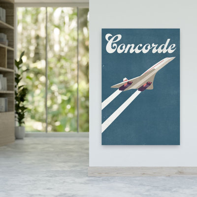 Iconic Concorde Flight, classique rétro, paysage rétro, art mural