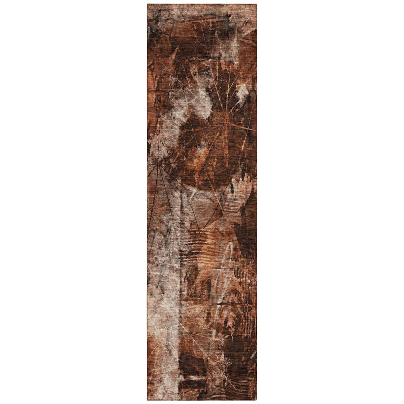 Tapis de couloir intérieur et extérieur orange 8 pi