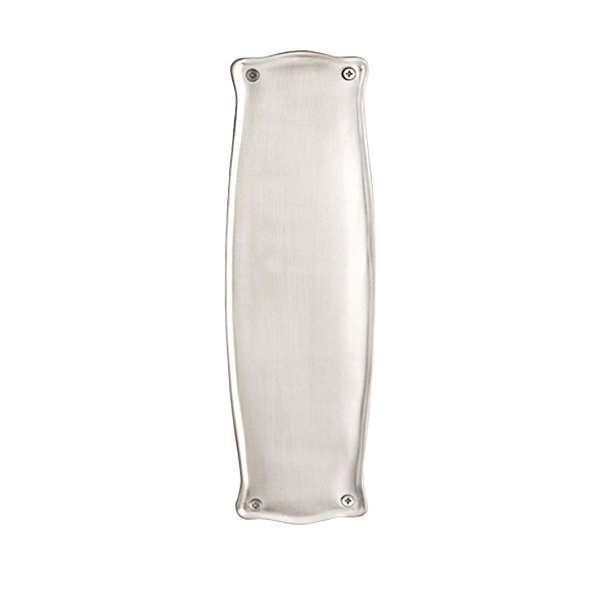 Prairie Double Dummy Door Push Plate, Satin Nickel
