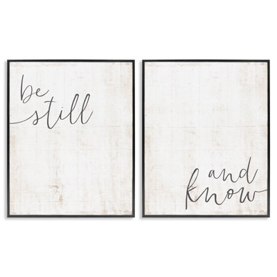 Be Still And Know Calligraphy Inspirational Phrase LUX + Me Designs